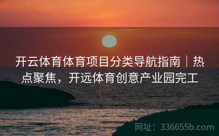开云体育体育项目分类导航指南｜热点聚焦，开远体育创意产业园完工