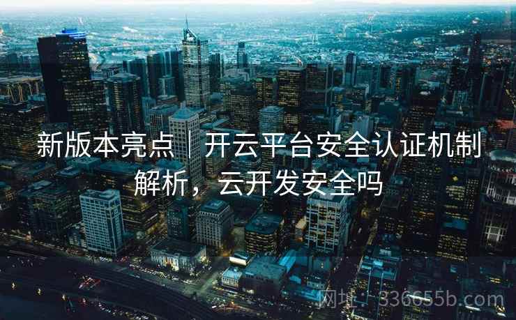 新版本亮点｜开云平台安全认证机制解析，云开发安全吗