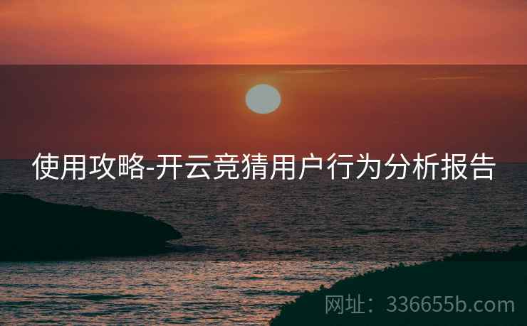 使用攻略-开云竞猜用户行为分析报告